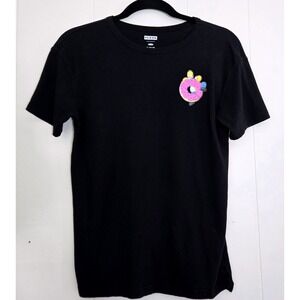 PSXON‎ The Simpsons Homer Donut Graphic Black T-Shirt Short Sleeve